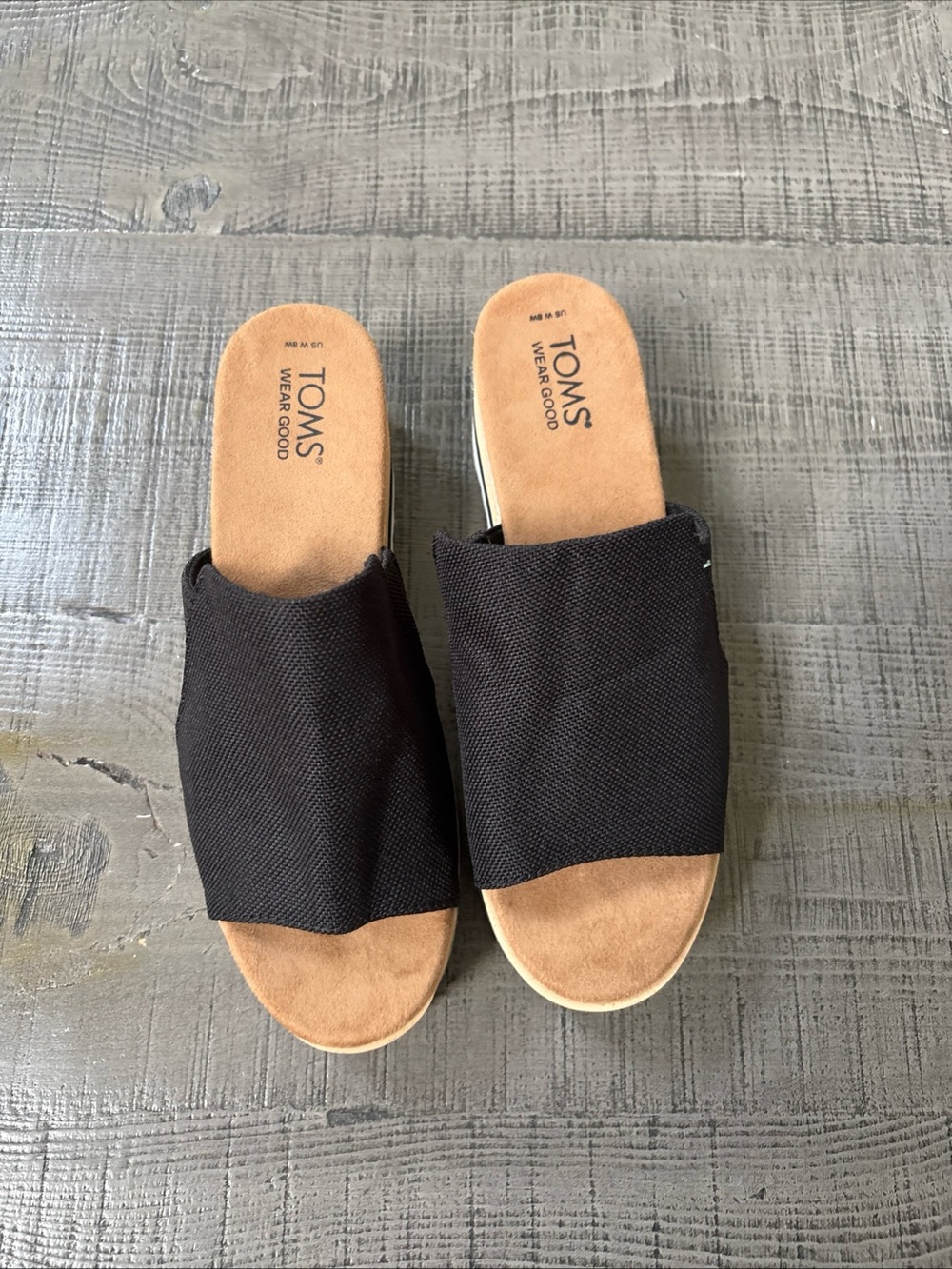 Toms Black Slip-On Slide  Diana Mules